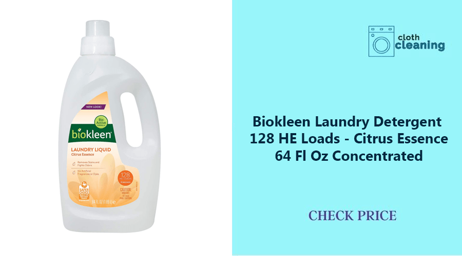 Biokleen Laundry Detergent -128 HE Loads - Citrus Essence 64 Fl Oz Concentrated