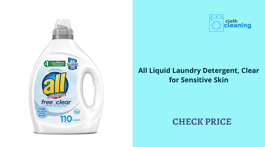 all Liquid Laundry Detergent, Clear for Sensitive Skin